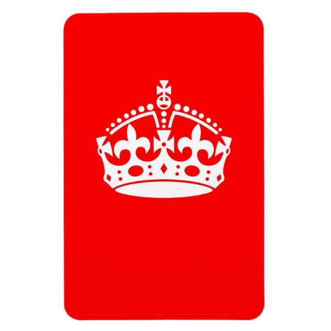 CALM CROWN behalten auf Red Customization Dies Magnet (Vertikal)