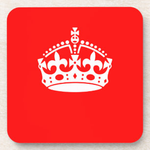 CALM CROWN behalten auf roter Dekoration Untersetzer