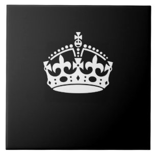 CALM CROWN behalten auf schwarzer Dekoration Fliese