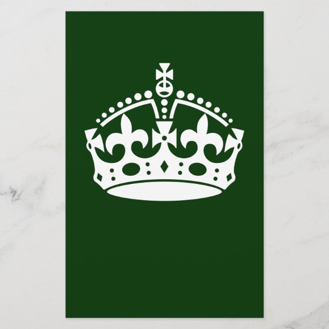 CALM CROWN behalten, wenn dies auf Green Customizi Briefpapier (Vorderseite)