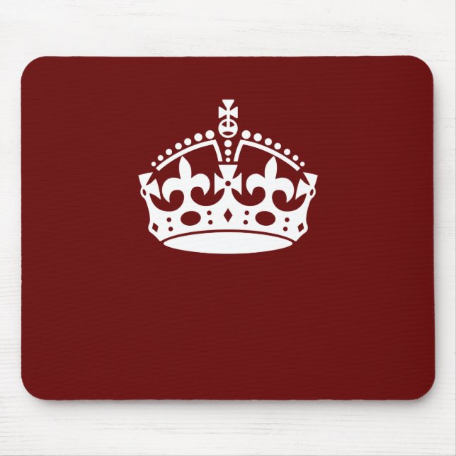 Calm Crown Burgundy Red Accent behalten Mousepad (Vorne)