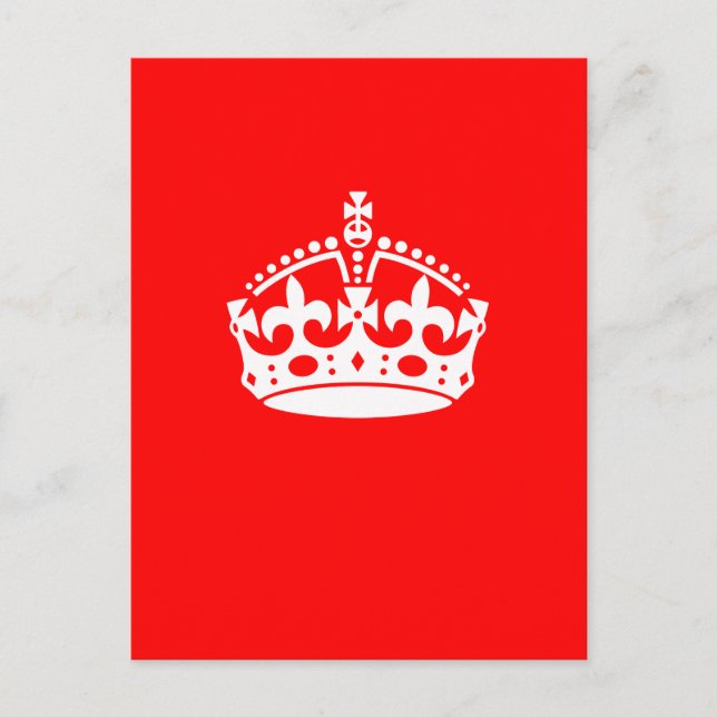 CALM CROWN Symbol auf Feuer rot behalten Anpassen Postkarte (Vorderseite)