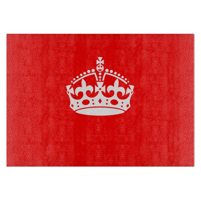 CALM CROWN Symbol auf Feuer rot behalten Anpassen Schneidebrett (Vorderseite)