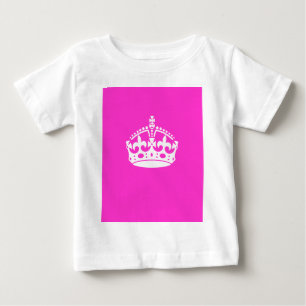 CALM-CROWN-Symbol auf Hot-Pink-Dekoration behalten Baby T-shirt