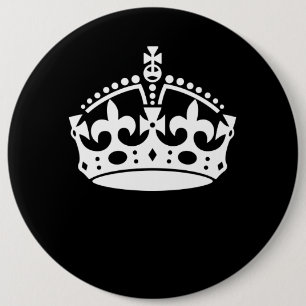 CALM-CROWN-Symbol auf Schwarz behalten Diese Einst Button