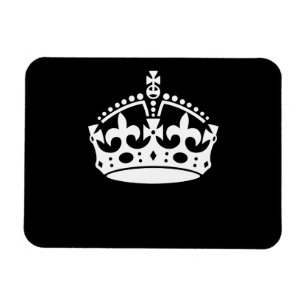 CALM-CROWN-Symbol auf Schwarz behalten Diese Einst Magnet