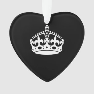 CALM-CROWN-Symbol auf Schwarz behalten Ornament