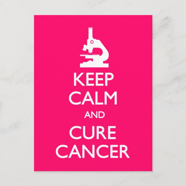 Calm Cure Cancer behalten Postkarte (Vorderseite)