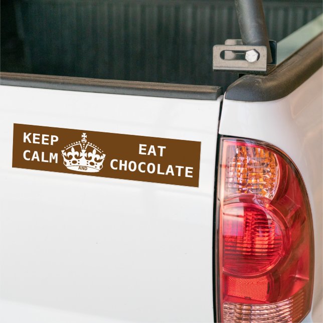CALM-EAT-SCHOKOLADE behalten Autoaufkleber (Auf Lkw)