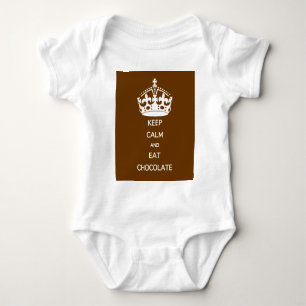 CALM-EAT-SCHOKOLADE behalten Baby Strampler