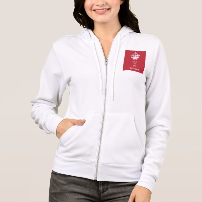 CALM-EAT-SCHOKOLADE behalten Hoodie (Vorderseite)