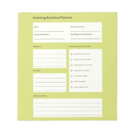 Calm Evening Routine Planner Notizblock