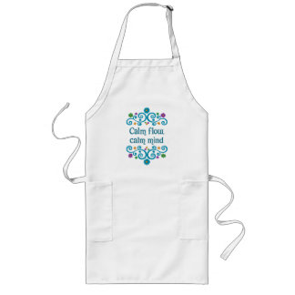 Calm Flow Calm Mind – Floral Quote Long Apron Lange Schürze