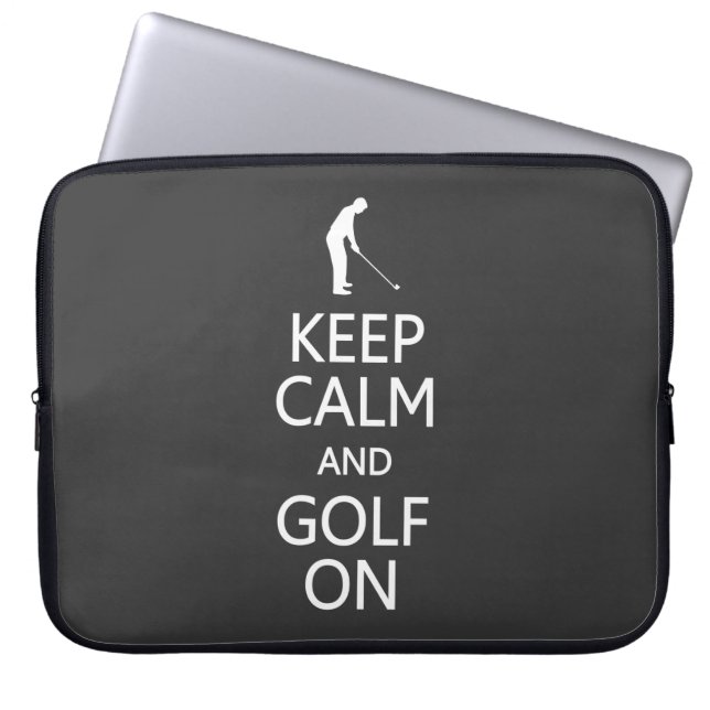 Calm & Golf behalten Auf individueller Farbe Noteb Laptopschutzhülle (Vorderseite)