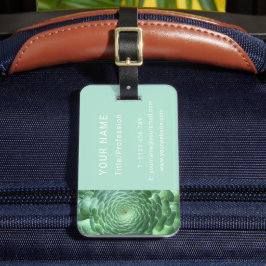 Calm Green sukkulente Pflanze Gepäckanhänger