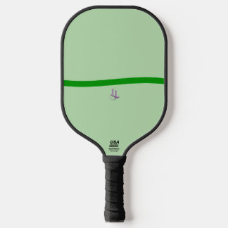 Calm Green Wave Minimalist Pickleball Paddle