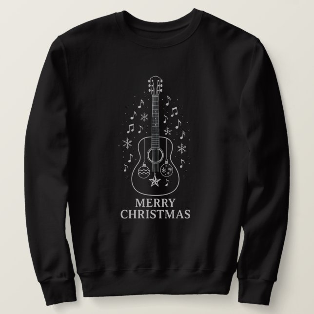 Calm Guitar Christmas Harmony  Sweatshirt (Design vorne)