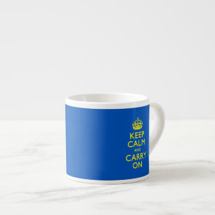 CALM HALTEN UND AUF True Blue BEACHTEN Espressotasse