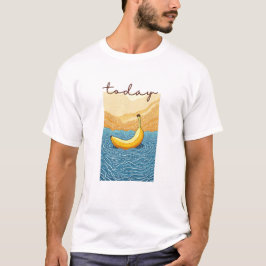 Calm Horizon Valley Line Art T - Shirt