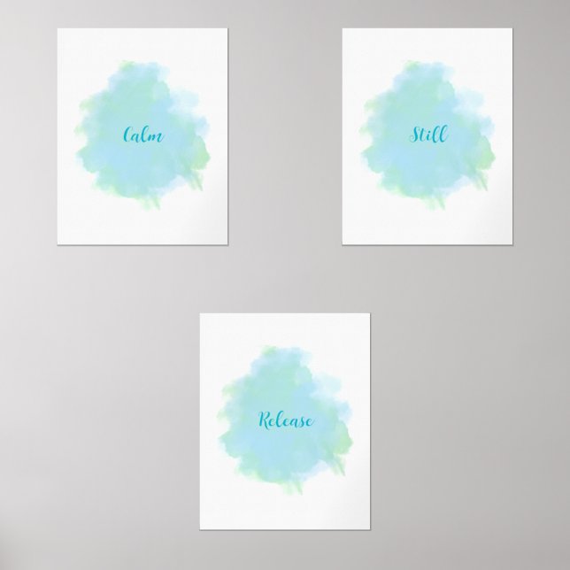 Calm immer noch die Wand 3 Set blau grün (Vorderseite)