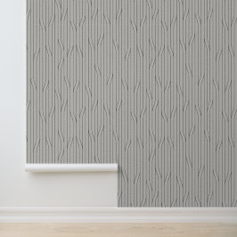 Calm Minimal Abstrakt Lines Grau Tapete