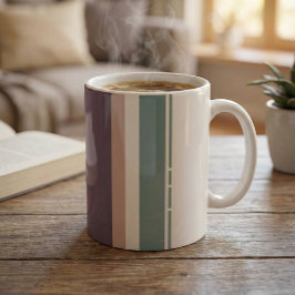 Calm Neutral Stripes – Modern Minimal Mug Zweifarbige Tasse