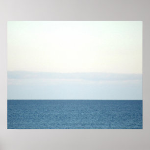 Calm Ocean Horizon Color Minimalistisch 16x20 Poster