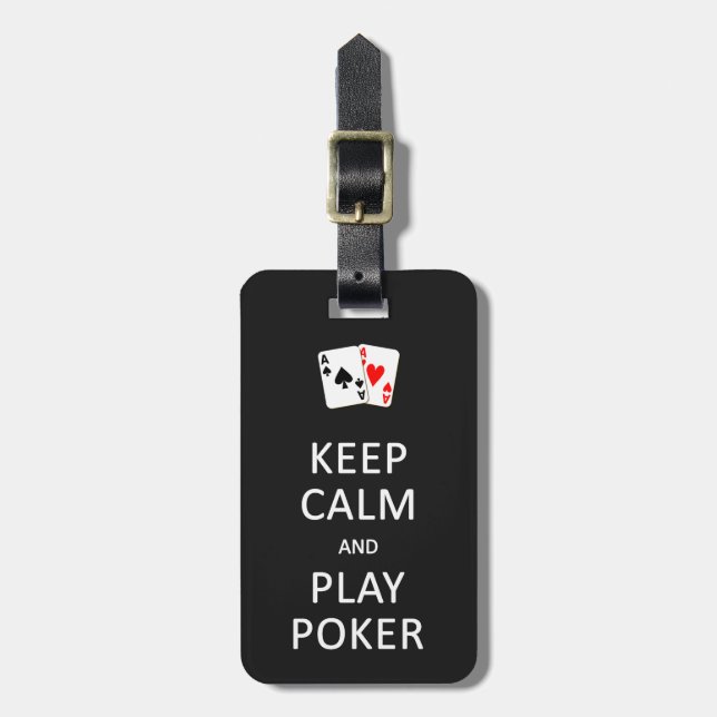 CALM- & PLAY-POKER mit individueller Gepäckmarke b Gepäckanhänger (Vorderseite vertikal)