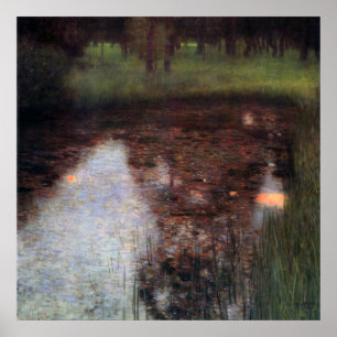 Calm Pond auf Kammerburg, Gustav Klimt Poster