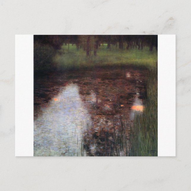 Calm Pond auf Kammerburg, Gustav Klimt Postkarte (Vorderseite)