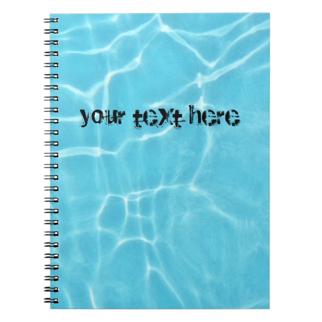 Calm Poolside Notebook - Benutzerdefiniertes Textd Notizblock (Vorderseite)