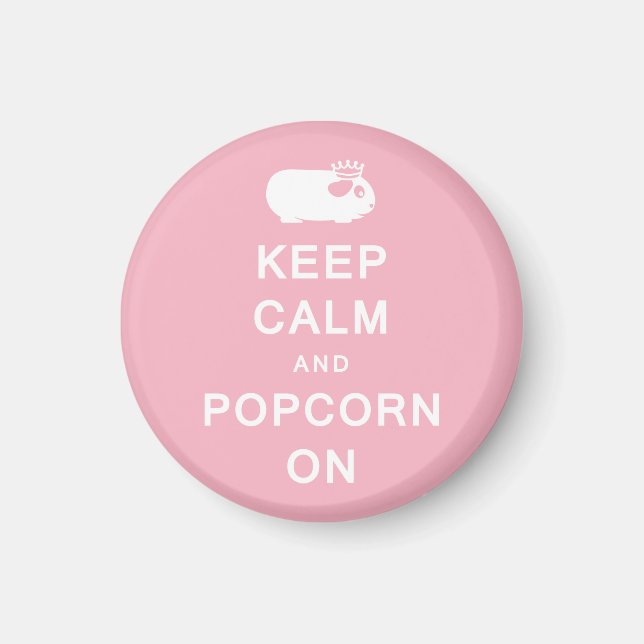 Calm & Popcorn auf Magnet behalten (Vorne)