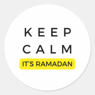 Calm sein Ramadan behalten : Textdesign für Ramada Runder Aufkleber