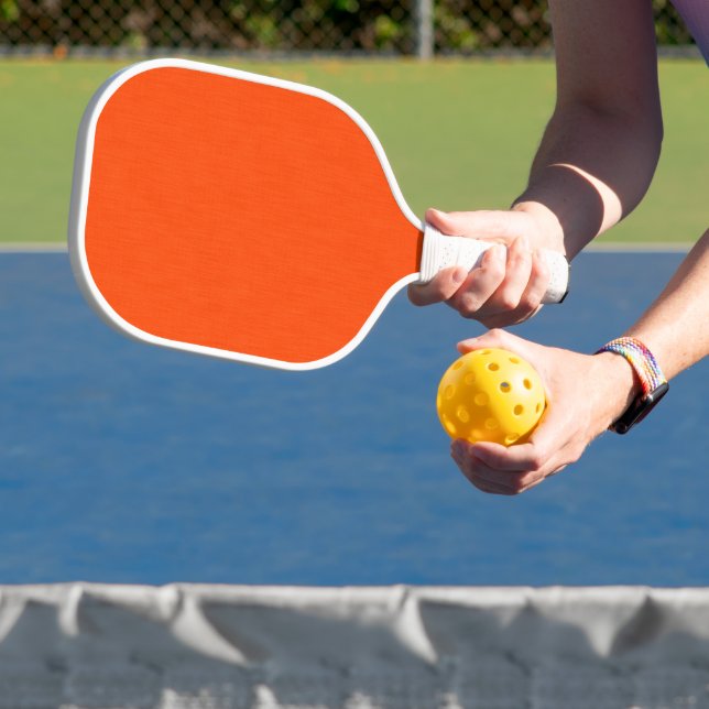 Calm & simple orange textured background  pickleball schläger (InSitu)