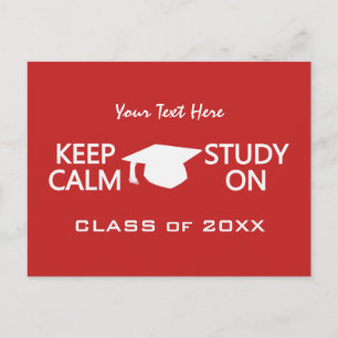 Calm & Study behalten auf benutzerdefinierten Post Postkarte