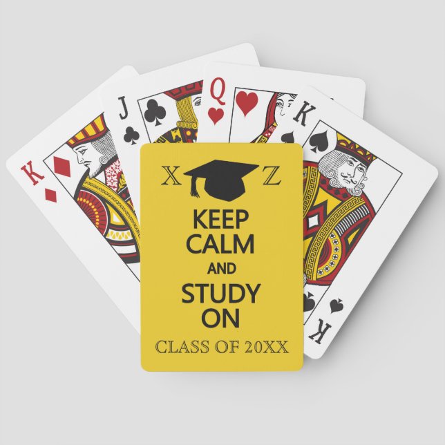 Calm & Study behalten über benutzerdefinierte Farb Spielkarten (Rückseite)