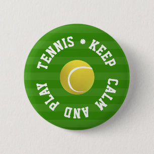 CALM TENNIS BALL behalten - Personalisierter TEXT Button