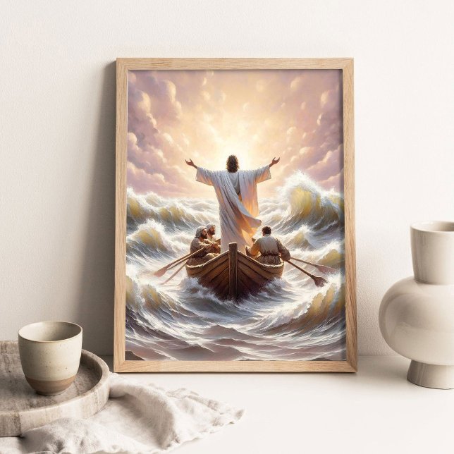 Calm the Storm, Christian Art, Peace Be Still Art Poster (Von Creator hochgeladen)
