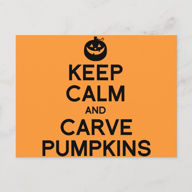 CALM UND CARVE PUMPKINS.pnng behalten Postkarte (Vorderseite)