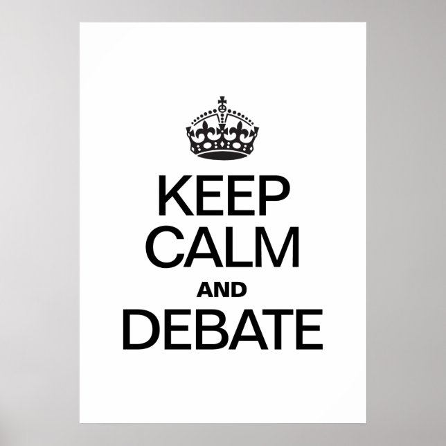 CALM UND DEBATTE behalten Poster (Vorne)