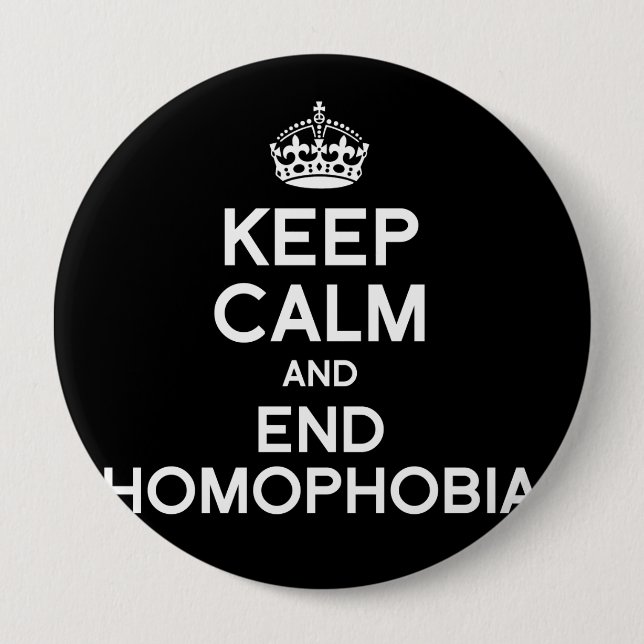 CALM UND ENDE HOMOPHOBIE behalten Button (Vorderseite)