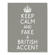 Calm und Fake als britischen Akzent behalten