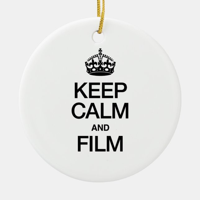 CALM UND FILM behalten Keramik Ornament (Vorne)