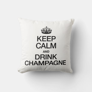 CALM UND GETRÄNKCHAMPAGNE behalten Kissen
