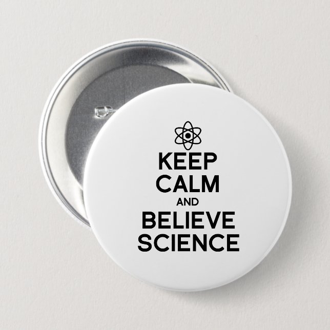 CALM UND GLAUBWISSENSCHAFT behalten Button (Vorne & Hinten)
