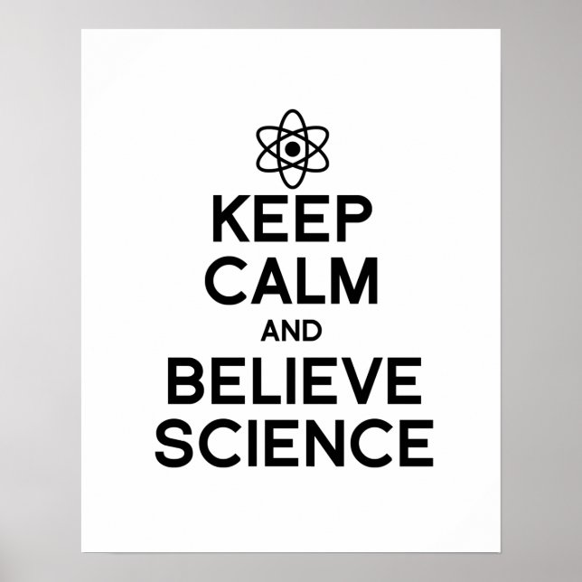 CALM UND GLAUBWISSENSCHAFT behalten Poster (Vorne)