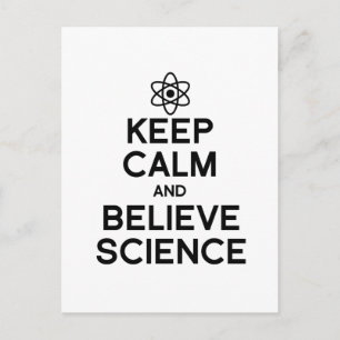 CALM UND GLAUBWISSENSCHAFT behalten Postkarte