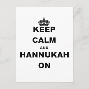 CALM UND HANNUKAH behalten Postkarte