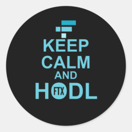 Calm- und Hodl-FTX-Münze behalten Runder Aufkleber