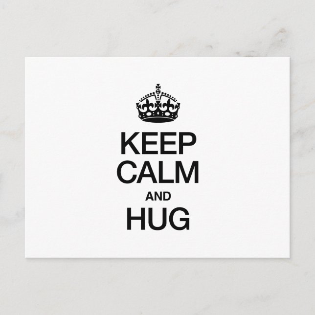CALM UND HUG behalten Postkarte (Vorderseite)